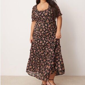ASOS Black Floral Maxi Dress